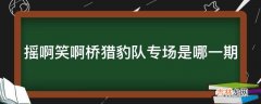 摇啊笑啊桥猎豹队专场是哪一期?