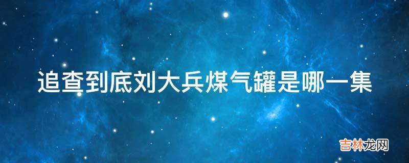 追查到底刘大兵煤气罐是哪一集?