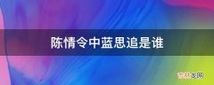 陈情令中蓝思追是谁?