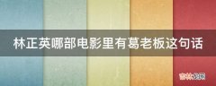 林正英哪部电影里有葛老板这句话?