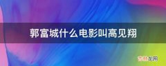 郭富城什么电影叫高见翔?