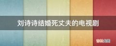 刘诗诗结婚死丈夫的电视剧?