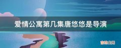 爱情公寓第几集唐悠悠是导演?