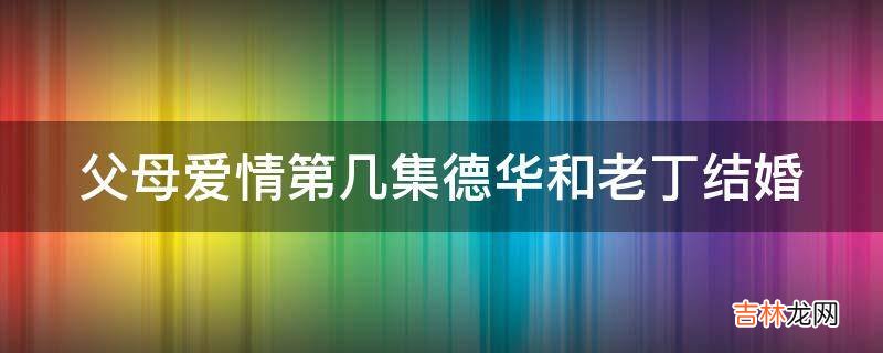 父母爱情第几集德华和老丁结婚?