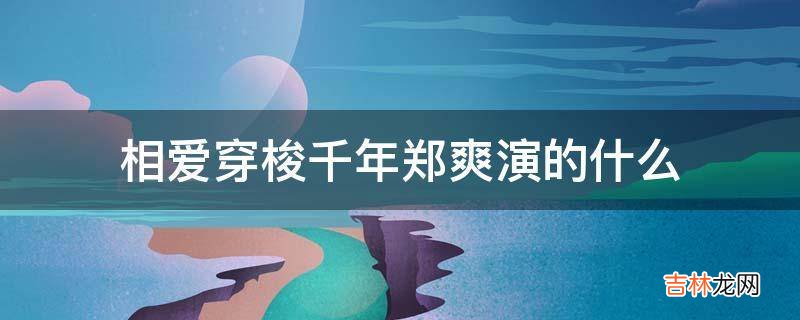 相爱穿梭千年郑爽演的什么?
