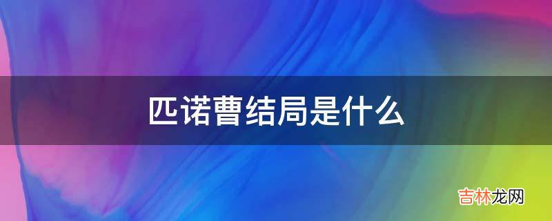 匹诺曹结局是什么?