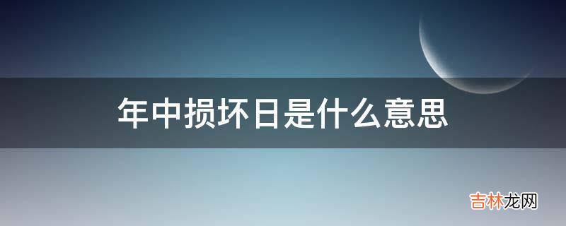 年中损坏日是什么意思?