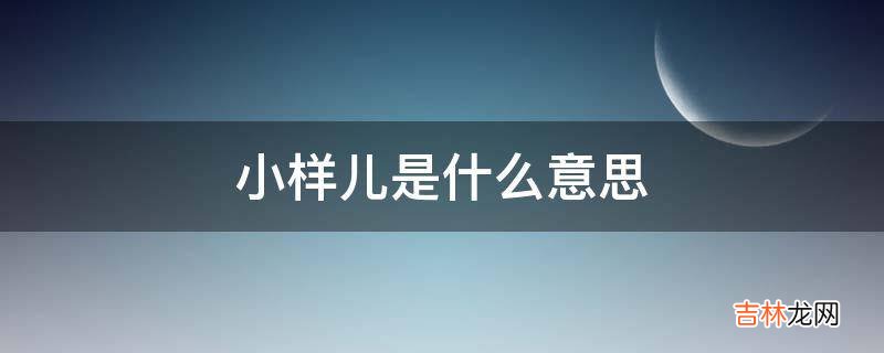 小样儿是什么意思?