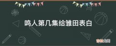 鸣人第几集给雏田表白?