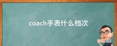 coach手表什么档次?