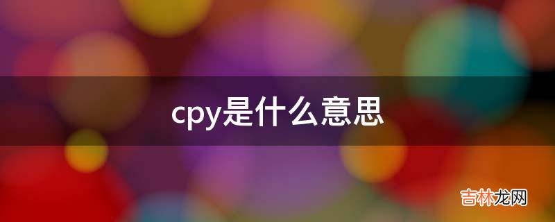 cpy是什么意思?