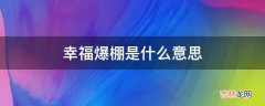 幸福爆棚是什么意思?