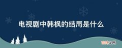 电视剧中韩枫的结局是什么?