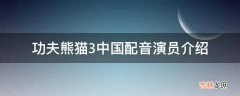 功夫熊猫3中国配音演员介绍?