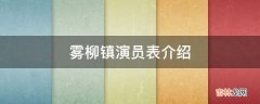 雾柳镇演员表介绍?