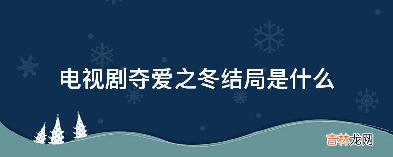 电视剧夺爱之冬结局是什么?