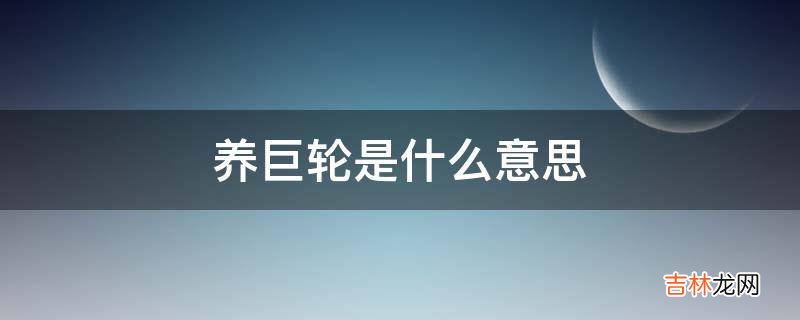 养巨轮是什么意思?