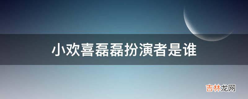 小欢喜磊磊扮演者是谁?