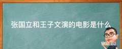 张国立和王子文演的电影是什么?