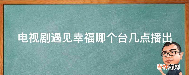 电视剧遇见幸福哪个台几点播出?