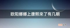 欧阳娜娜上康熙來了有几期?