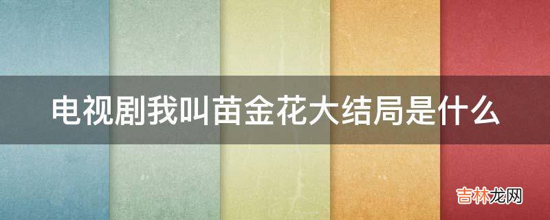 电视剧我叫苗金花大结局是什么?