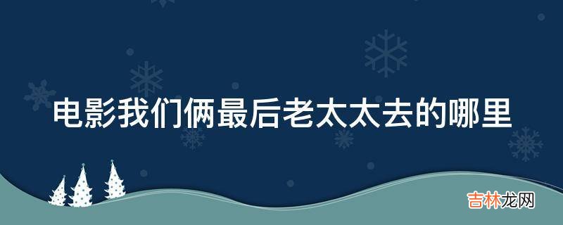 电影我们俩最后老太太去的哪里?