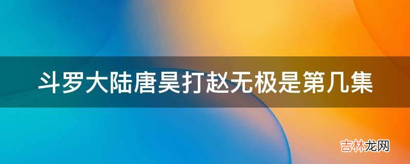 斗罗大陆唐昊打赵无极是第几集?