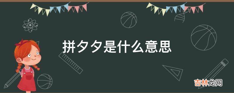拼夕夕是什么意思?