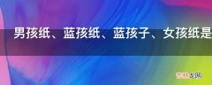 男孩纸、蓝孩纸、蓝孩子、女孩纸是什么意思?