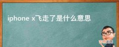 iphone x飞走了是什么意思?