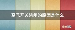 空气开关跳闸的原因是什么?