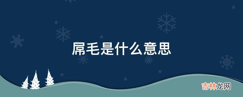 屌毛是什么意思?