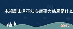 电视剧山月不知心底事大结局是什么?