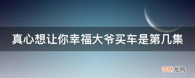 真心想让你幸福大爷买车是第几集?