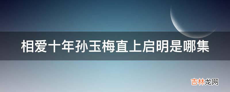 相爱十年孙玉梅直上启明是哪集?