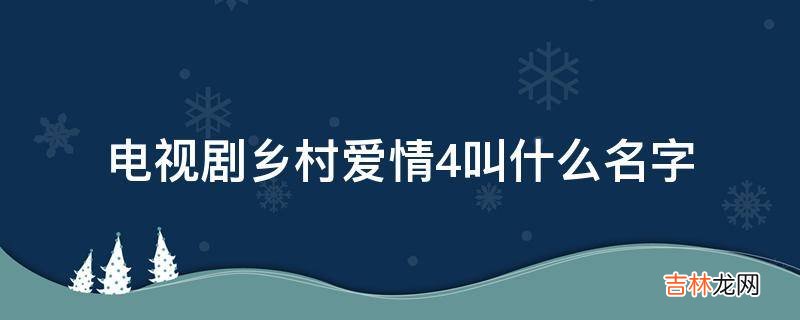 电视剧乡村爱情4叫什么名字?