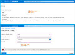 【Azure 环境】把OpenSSL生产的自签名证书导入到Azure Key Vault Certificate中报错
