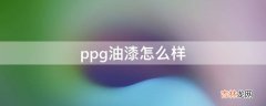 ppg油漆怎么样?