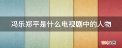 冯乐郑平是什么电视剧中的人物?