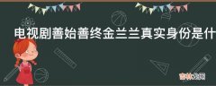 电视剧善始善终金兰兰真实身份是什么?