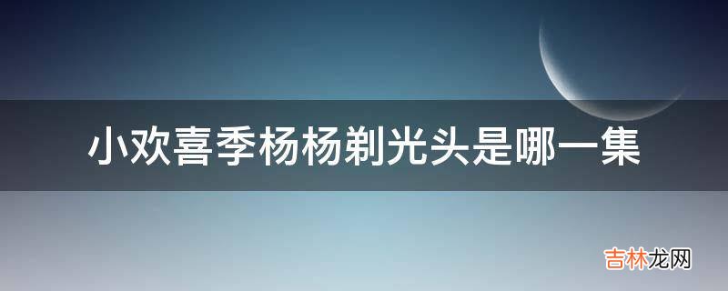 小欢喜季杨杨剃光头是哪一集?