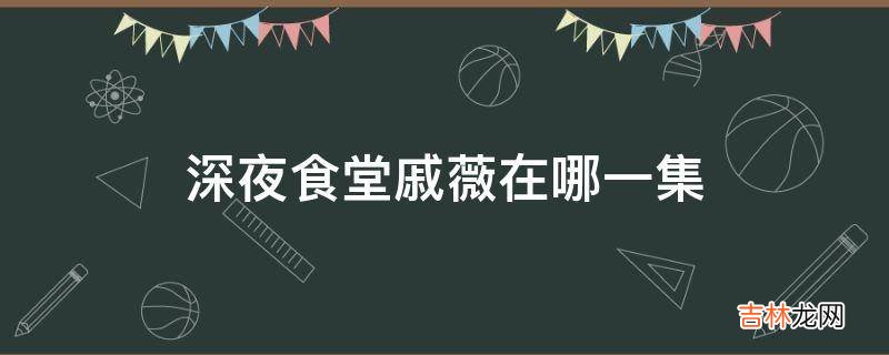 深夜食堂戚薇在哪一集?