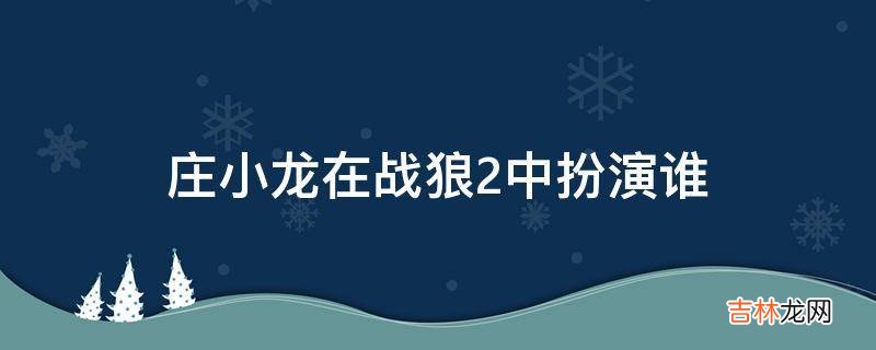 庄小龙在战狼2中扮演谁?