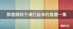 郭德纲和于谦打起来的是哪一集?