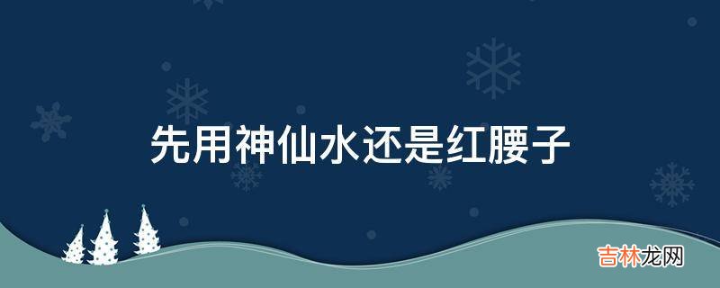 先用神仙水还是红腰子?