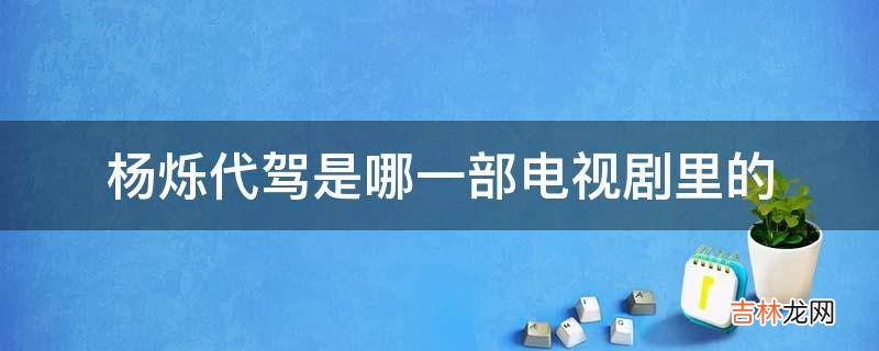 杨烁代驾是哪一部电视剧里的?