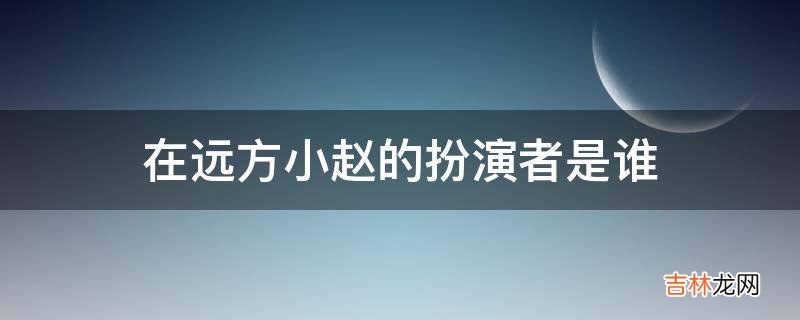 在远方小赵的扮演者是谁?