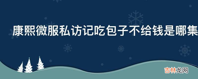 康熙微服私访记吃包子不给钱是哪集?