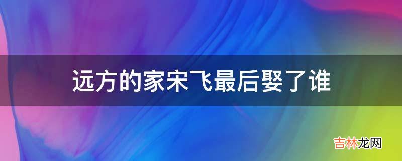 远方的家宋飞最后娶了谁?